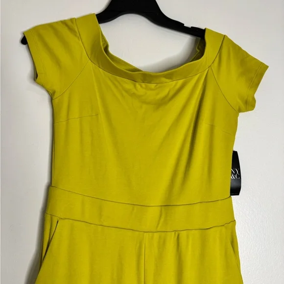 New York & Company Vibrant Lime Jumpsuit - Picture 2 of 8